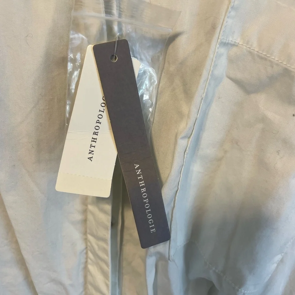 Anthropologie Women's White And Black  Buttondown Shirt Dress NWT! - Picture 6 of 9
